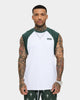 Saint Morta Numeraire Raglan Muscle T-Shirt Dark Green/White