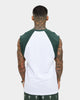 Saint Morta Numeraire Raglan Muscle T-Shirt Dark Green/White