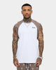 Saint Morta Numeraire Raglan Muscle T-Shirt Dark Brown/White