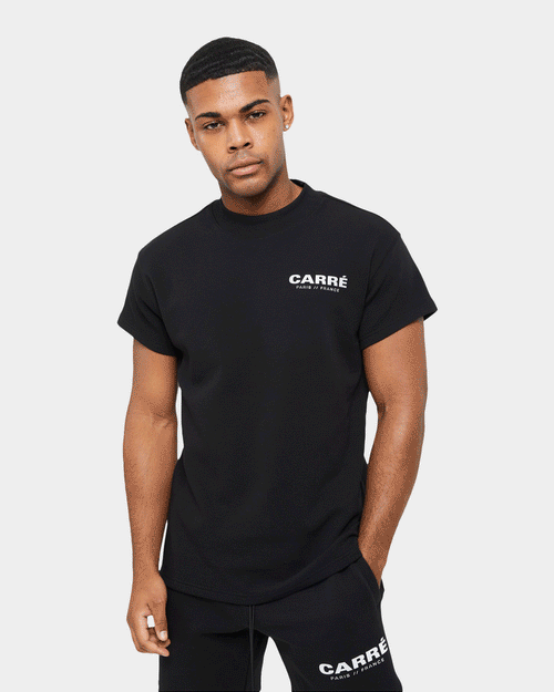 Carre Premium Motion Double Mockneck T-shirt Black