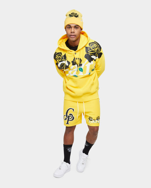 Carre Volle Rose Button Up Hoodie Yellow