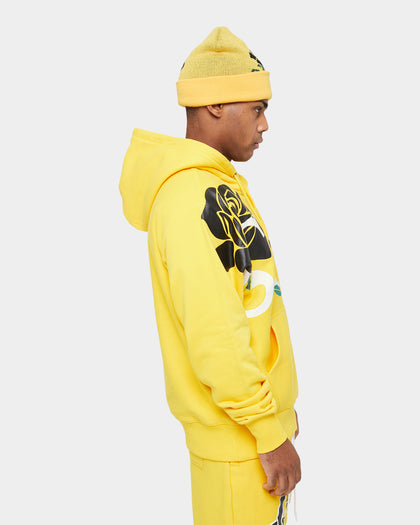 Carre Volle Rose Button Up Hoodie Yellow