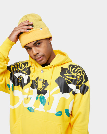 Carre Volle Rose Button Up Hoodie Yellow