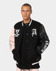 The Anti Order Dead Pixel Leather Varsity Jacket Black/Pink