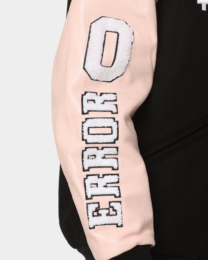 The Anti Order Dead Pixel Leather Varsity Jacket Black/Pink