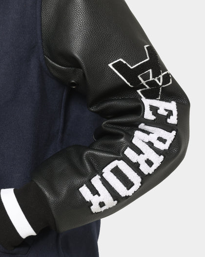 The Anti Order Dead Pixel Leather Varsity Jacket Jacket Navy/Black