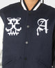 The Anti Order Dead Pixel Leather Varsity Jacket Jacket Navy/Black