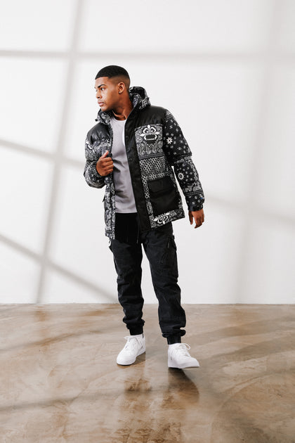 Carre Bandana Ultra Roadman Puffer Jacket Black