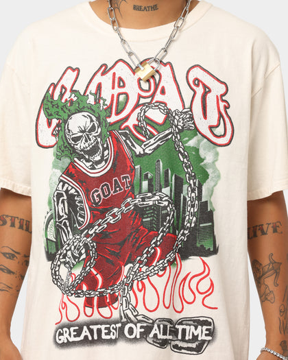 Goat Crew Goat Skull Vintage T-Shirt Off White