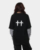 Saint Morta Jail Layered Long Sleeve T-Shirt Black/White