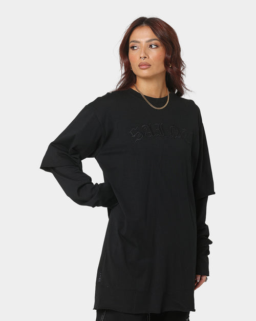 Saint Morta Jail Layered Long Sleeve T-Shirt Black/Black
