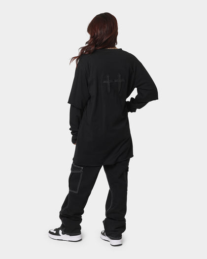 Saint Morta Jail Layered Long Sleeve T-Shirt Black/Black