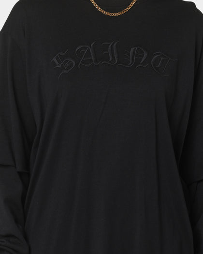 Saint Morta Jail Layered Long Sleeve T-Shirt Black/Black