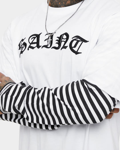 Saint Morta Jail Layered Long Sleeve T-Shirt White/Black