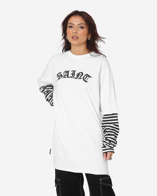 Saint Morta Jail Layered Long Sleeve T-Shirt White/Black