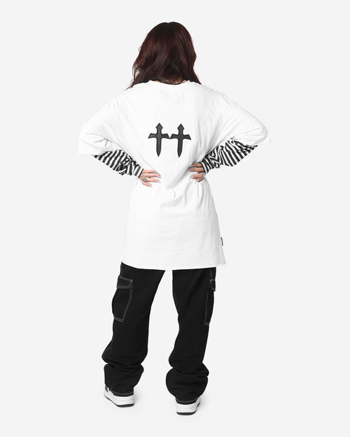 Saint Morta Jail Layered Long Sleeve T-Shirt White/Black