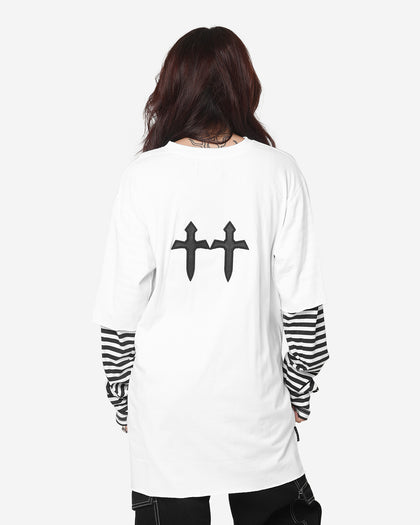 Saint Morta Jail Layered Long Sleeve T-Shirt White/Black