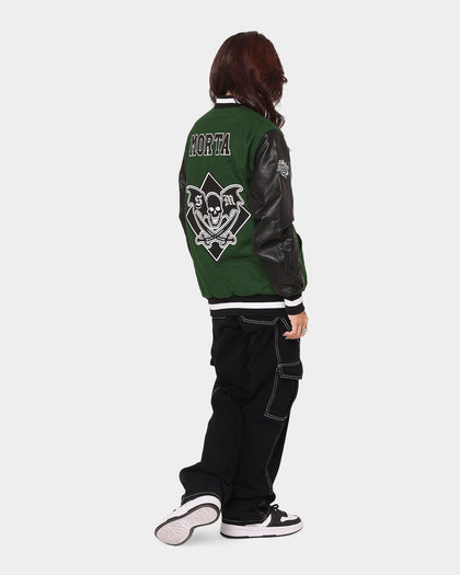 Saint Morta Graveyard Varsity Jacket Dark Green/Black