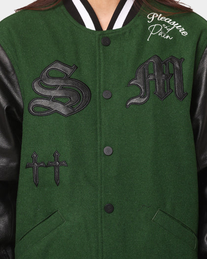 Saint Morta Graveyard Varsity Jacket Dark Green/Black