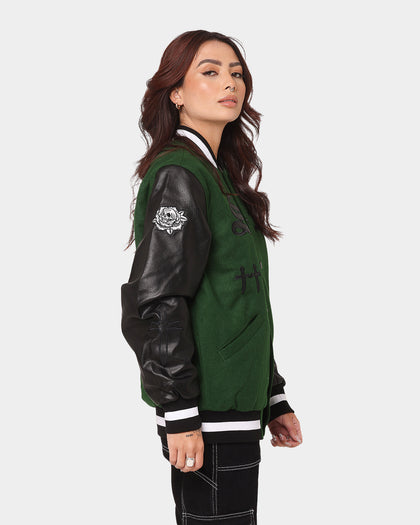 Saint Morta Graveyard Varsity Jacket Dark Green/Black