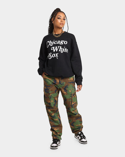 Majestic Athletic Chicago White Sox Team Stack Script Crewneck Black