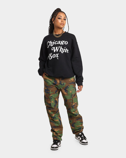 Majestic Athletic Chicago White Sox Team Stack Script Crewneck Black