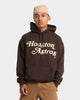 Majestic Athletic Houston Astros Team Stack Script Hoodie Dark Chocolate