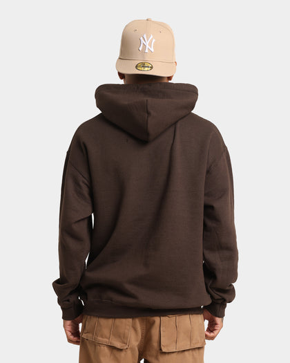 Majestic Athletic Houston Astros Team Stack Script Hoodie Dark Chocolate