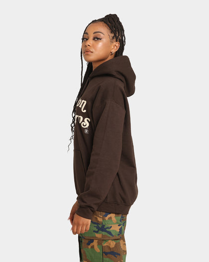 Majestic Athletic Houston Astros Team Stack Script Hoodie Dark Chocolate