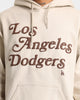 Majestic Athletic Los Angeles Dodgers Team Stack Script Hoodie Sand