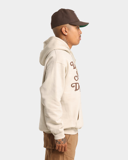 Majestic Athletic Los Angeles Dodgers Team Stack Script Hoodie Sand