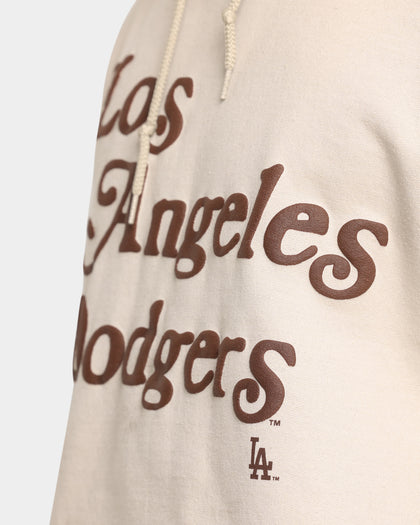 Majestic Athletic Los Angeles Dodgers Team Stack Script Hoodie Sand