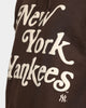 Majestic Athletic New York Yankees Team Stack Script Hoodie Dark Chocolate