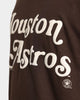 Majestic Athletic Houston Astros Team Stack Script Short Sleeve T-Shirt Dark Chocolate