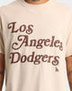 Majestic Athletic Los Angeles Dodgers Team Stack Script Short Sleeve T-Shirt Sand