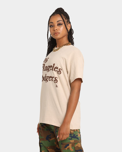 Majestic Athletic Los Angeles Dodgers Team Stack Script Short Sleeve T-Shirt Sand