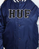 HUF Satin Baseball Jacket Navy