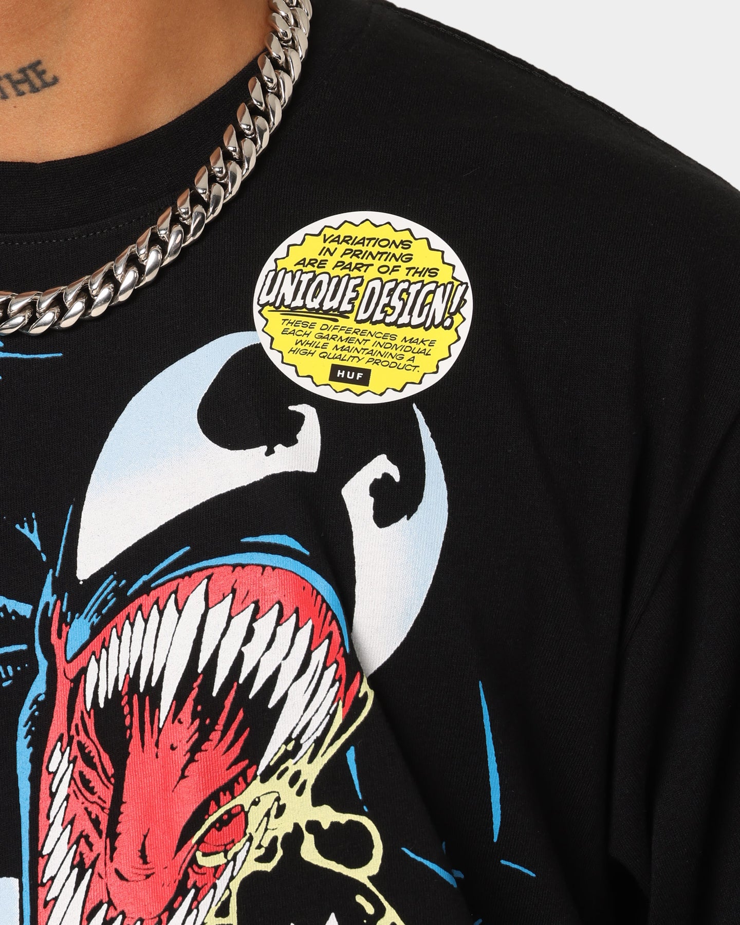 HUF X Marvel Venom T-Shirt Black | Culture Kings US