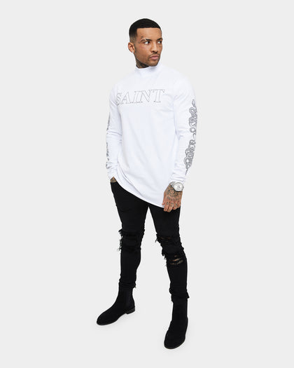 Saint Morta Death Adder Long Sleeve T-Shirt White/Black