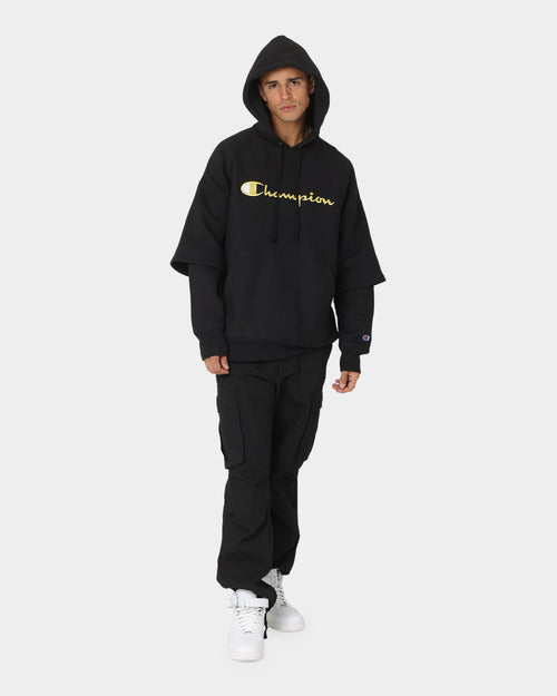 Champion Reverse Weave Double Layer Hoodie Black/Gold