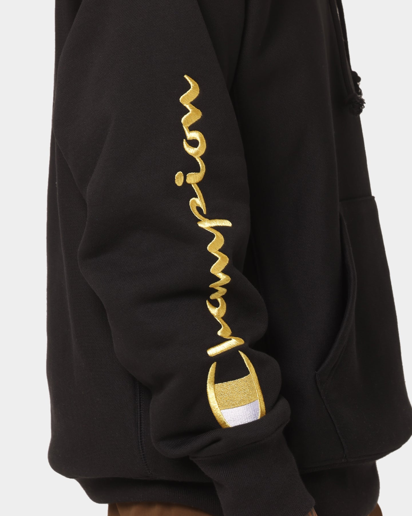 HOLIDAY　REVERSE WEAVE ZIP HOODI CHAMPION Champion Reverse Weave Quarter Zip Hoodie Black/Gold | Culture