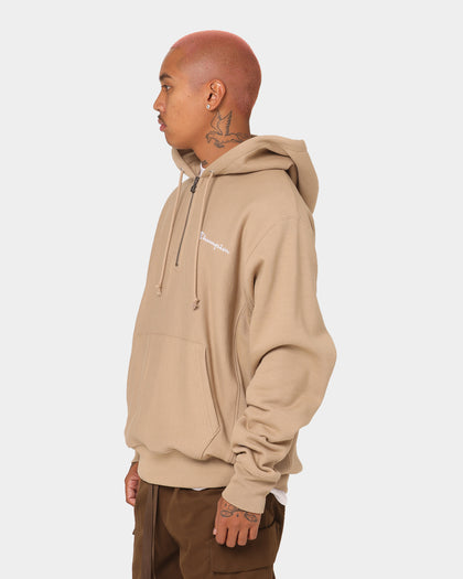 Champion Reverse Weave Quarter Zip Hoodie Country Walnut