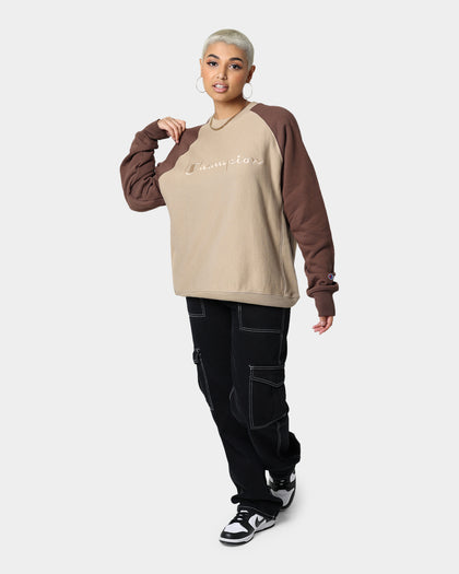 Champion Reverse Weave Raglan Crew Country Walnut