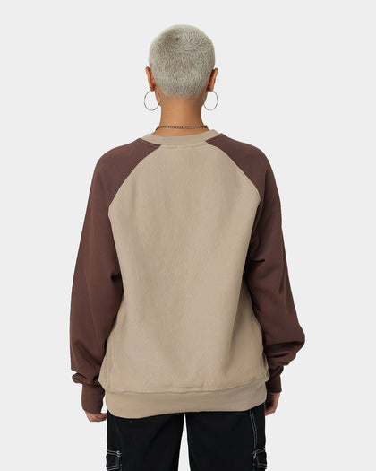 Champion Reverse Weave Raglan Crew Country Walnut