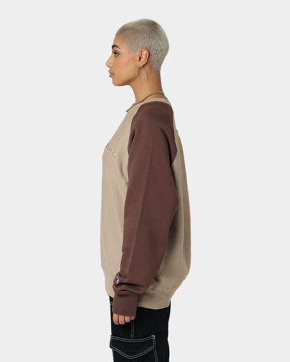 Champion Reverse Weave Raglan Crew Country Walnut