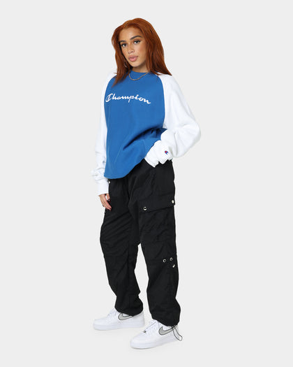 Champion Reverse Weave Raglan Crew Living In Blue