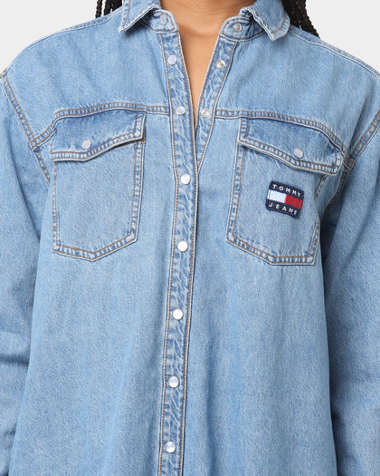 Tommy Jeans Women's Relaxed Denim Shirt Dress Denim