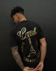 Carre Royale T-Shirt Black Wash/Gold