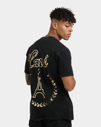 Carre Royale T-Shirt Black Wash/Gold