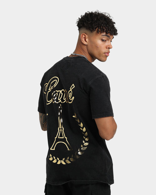 Carre Royale T-Shirt Black Wash/Gold